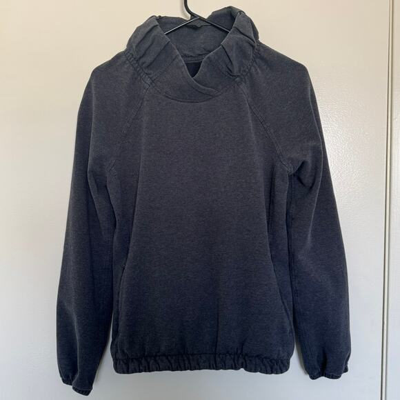Lululemon After All Pullover in Heathered Black Size 6 - Picture 4 of 8